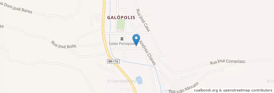 Mapa de ubicacion de UBS Galópolis en 巴西, 南部, 南里奥格兰德, Região Geográfica Imediata De Caxias Do Sul, Região Geográfica Intermediária De Caxias Do Sul, 南卡希亞斯.