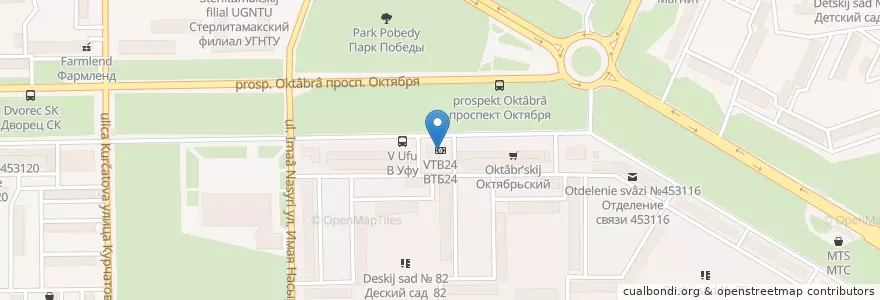 Mapa de ubicacion de ВТБ en روسیه, Приволжский Федеральный Округ, Башкортостан, Городской Округ Стерлитамак.
