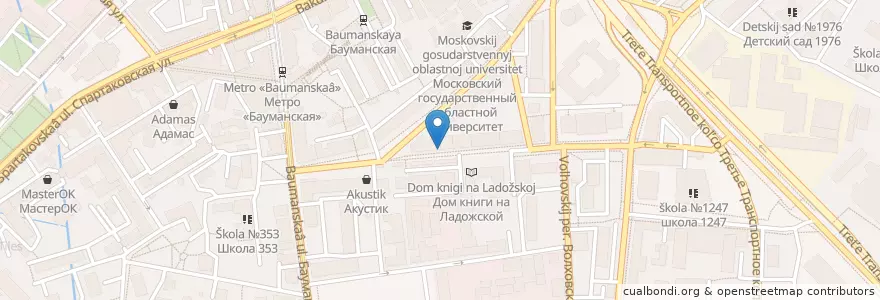 Mapa de ubicacion de Кружка en Russie, District Fédéral Central, Moscou, Центральный Административный Округ, Басманный Район.