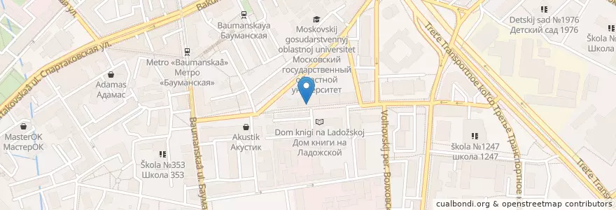 Mapa de ubicacion de Pho U en Russie, District Fédéral Central, Moscou, Центральный Административный Округ, Басманный Район.