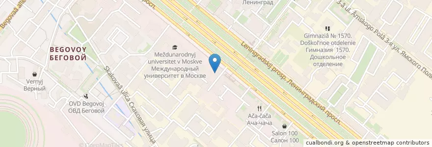 Mapa de ubicacion de Венский цех en Rusya Federasyonu, Центральный Федеральный Округ, Москва, Район Беговой.