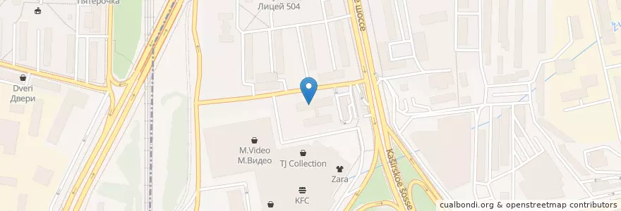 Mapa de ubicacion de ДОСААФ en روسيا, Центральный Федеральный Округ, Москва, Южный Административный Округ, Район Нагатино-Садовники.