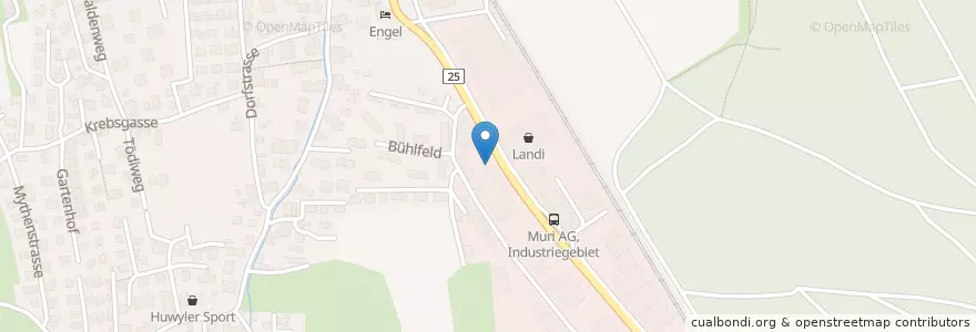 Mapa de ubicacion de Migrol Tankstelle Muri AG en Швейцария, Аргау, Bezirk Muri, Muri.