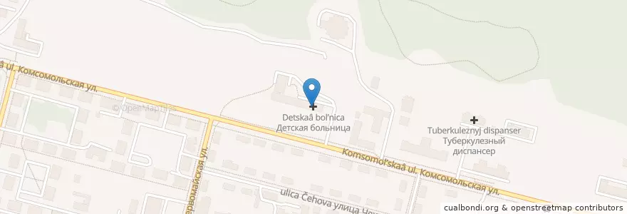 Mapa de ubicacion de Детская больница en Rusia, Distrito Federal De Siberia, Krasnoyarsk, Рыбинский Район, Зато Зеленогорск.