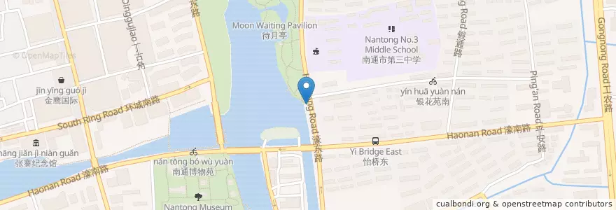Mapa de ubicacion de 梅庵书苑 en 中国, 南通市, 崇川区, 城东街道.