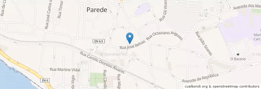 Mapa de ubicacion de Mercado da Parede en Portekiz, Área Metropolitana De Lisboa, Lisboa, Grande Lisboa, Cascais, Carcavelos E Parede.