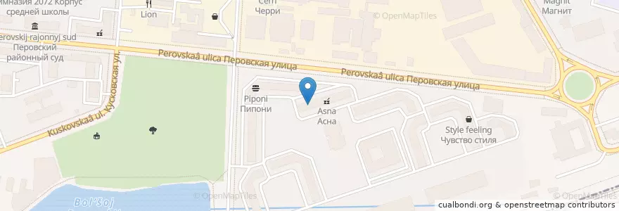 Mapa de ubicacion de АСНА en ロシア, 中央連邦管区, モスクワ, Восточный Административный Округ, Район Новогиреево.