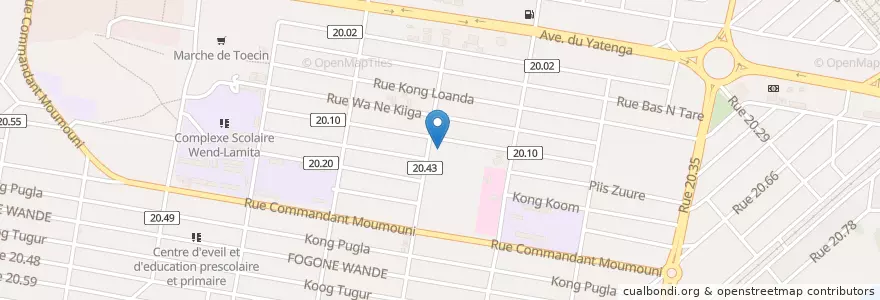 Mapa de ubicacion de Centre d'eveil et d'education prescolaire en 布基纳法索, Centre, Kadiogo, 瓦加杜古.