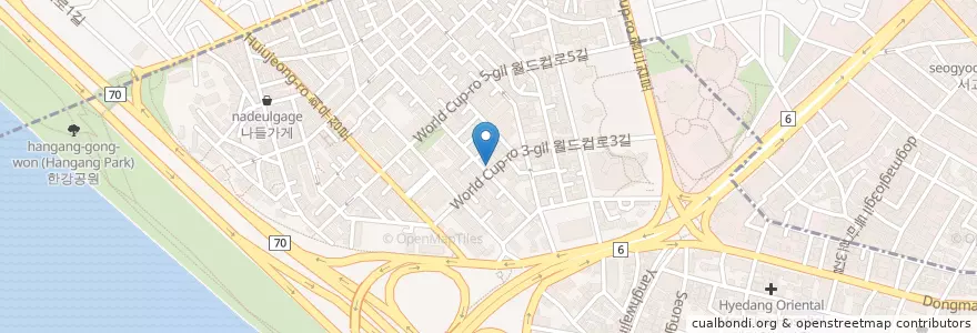 Mapa de ubicacion de Wei Bao en Südkorea, Seoul, 마포구, 합정동.