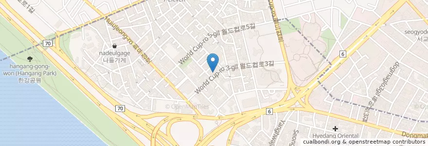 Mapa de ubicacion de 가배두림 (Coffee Dream) en Республика Корея, Сеул, 마포구, 합정동.