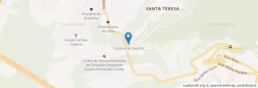 Mapa de ubicacion de Cantina do Gaúcho en البَرَازِيل, المنطقة الجنوبية الشرقية, ريو دي جانيرو, Região Metropolitana Do Rio De Janeiro, Região Geográfica Imediata Do Rio De Janeiro, Região Geográfica Intermediária Do Rio De Janeiro, ريو دي جانيرو.