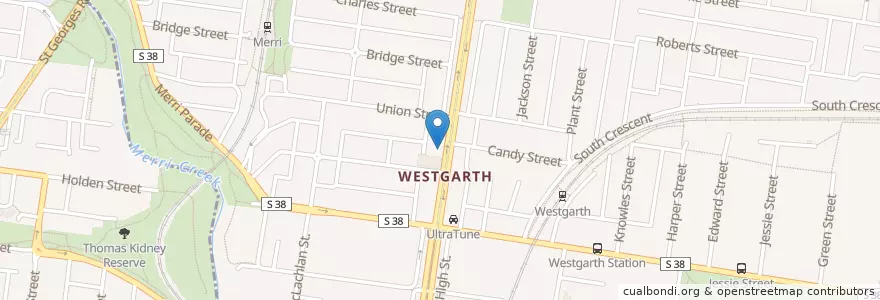 Mapa de ubicacion de Westgarth Fish & Chips en Австралия, Виктория, City Of Darebin.
