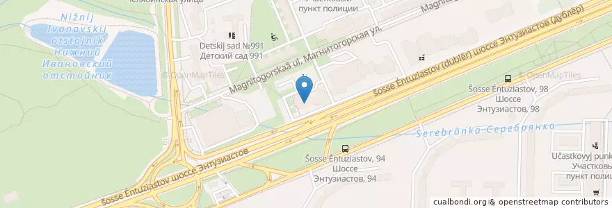 Mapa de ubicacion de ПрезиДЕНТ en Russia, Central Federal District, Moscow, Eastern Administrative Okrug, Ivanovskoye District.