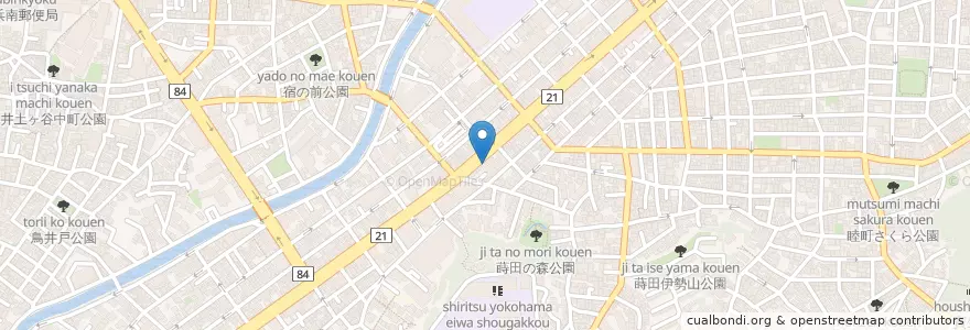 Mapa de ubicacion de まえだ en ژاپن, 神奈川県, 横浜市, 南区.