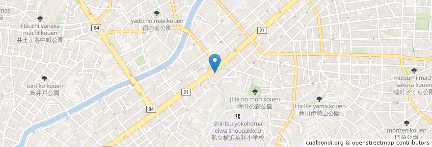 Mapa de ubicacion de 蒔田飯店 en Japão, 神奈川県, 横浜市, 南区.