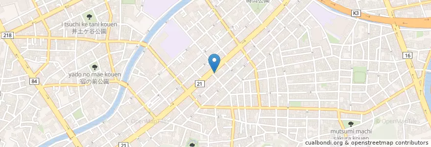 Mapa de ubicacion de つけ麺はるき en Japón, Prefectura De Kanagawa, Yokohama, Barrio Minami.