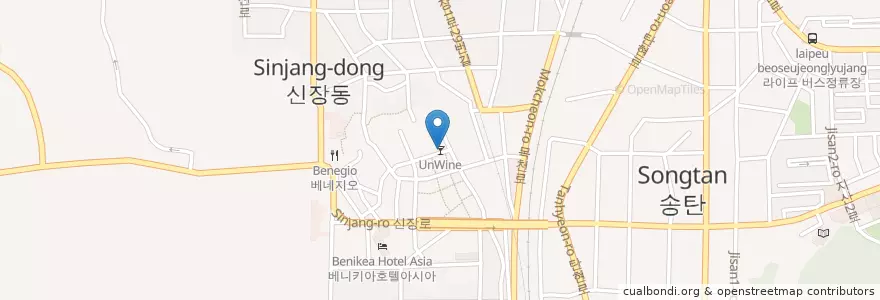 Mapa de ubicacion de UnWine en Corée Du Sud, Gyeonggi, 평택시.
