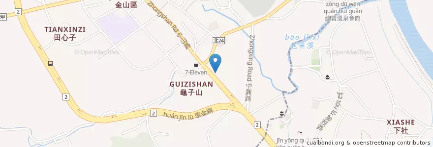 Mapa de ubicacion de 麥當勞金山門市 en Taiwan, New Taipei, Jinshan District.