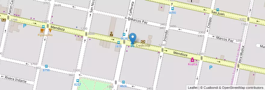 Mapa de ubicacion de 34 - CC Echesortu en الأرجنتين, سانتا في, Departamento Rosario, Municipio De Rosario, روساريو.
