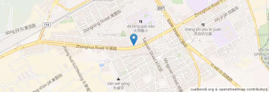 Mapa de ubicacion de 限時雙口信筒 en Taiwan, New Taipei, Shulin District.