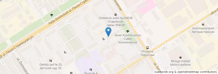 Mapa de ubicacion de Детский сад № 24 en Russia, Distretto Federale Centrale, Oblast' Di Voronež, Городской Округ Воронеж.