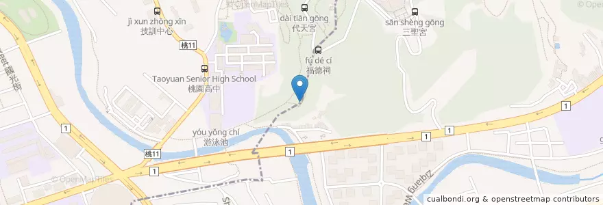 Mapa de ubicacion de 八角亭 en تايوان, تاو يوان, 龜山區.