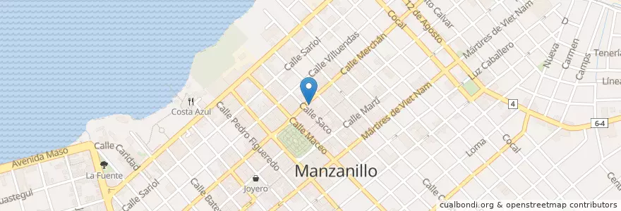 Mapa de ubicacion de BANDEC en Kuba, Granma, Manzanillo, Ciudad De Manzanillo.