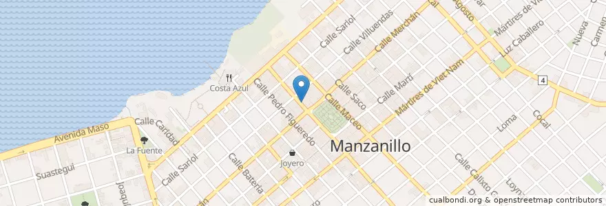 Mapa de ubicacion de El Palermo en Küba, Granma, Manzanillo, Ciudad De Manzanillo.