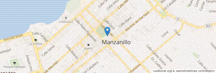 Mapa de ubicacion de La Zuisa en کوبا, Granma, Manzanillo, Ciudad De Manzanillo.