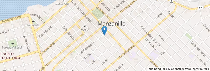 Mapa de ubicacion de Iglesia Bautista de Manzanillo en Küba, Granma, Manzanillo, Ciudad De Manzanillo.