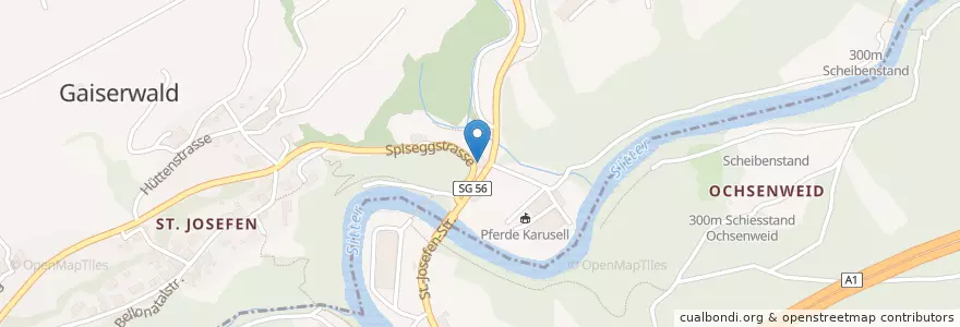 Mapa de ubicacion de Spisegg en İsviçre, Sankt Gallen, Wahlkreis St. Gallen, St. Gallen.