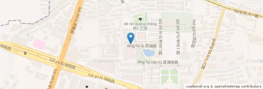Mapa de ubicacion de 工商银行 en الصين, خوبي, ووهان, 洪山区, 珞南街道.