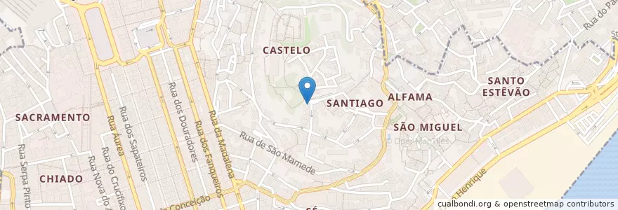 Mapa de ubicacion de Claras em Castelo en Portugal, Lisboa, Grande Lisboa, Lisboa, Santa Maria Maior.