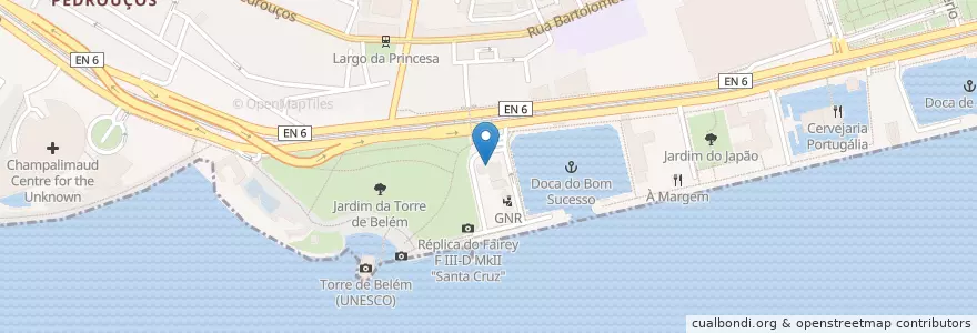 Mapa de ubicacion de Pay toilet en 포르투갈, Área Metropolitana De Lisboa, Lisboa, Grande Lisboa, Belém.