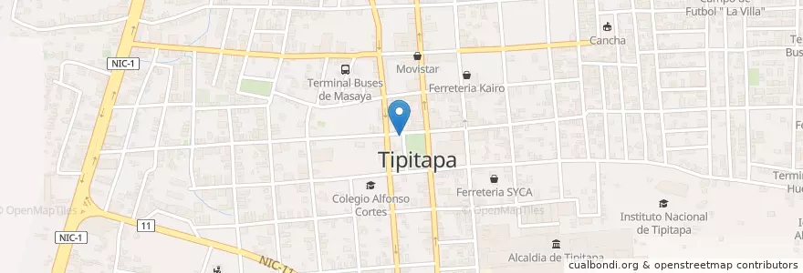 Mapa de ubicacion de Bar en Nikaragua, Departamento De Managua, Tipitapa (Municipio).