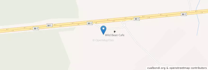 Mapa de ubicacion de Wild Bean Cafe en Russie, District Fédéral Central, Oblast De Smolensk, Гагаринский Район, Никольское Сельское Поселение.