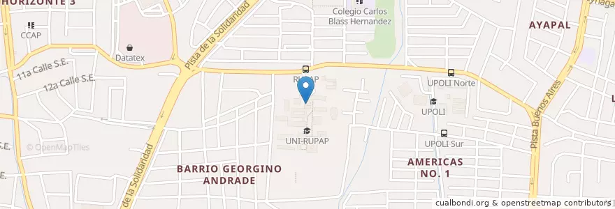 Mapa de ubicacion de Sala de teatro "El Areito" en Nicarágua, Departamento De Managua, Managua (Municipio).