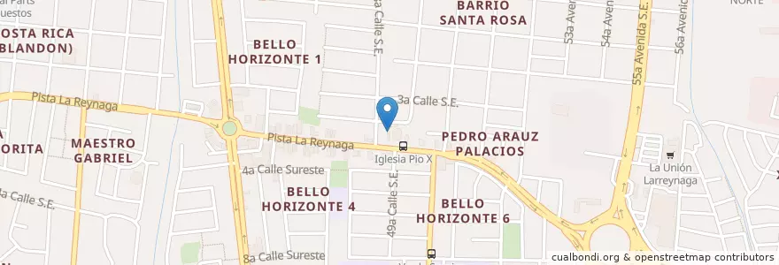 Mapa de ubicacion de Colegio Pio X en Nicaragua, Departamento De Managua, Managua (Municipio).