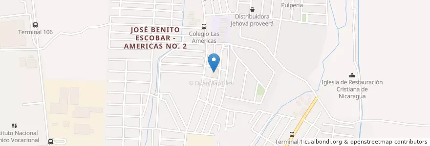 Mapa de ubicacion de Parroquia Cristo Resucitado en 尼加拉瓜, Departamento De Managua, Managua (Municipio).