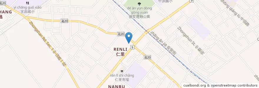 Mapa de ubicacion de 仁里派出所 en Taiwan, 臺灣省, Condado De Hualien, 吉安鄉.