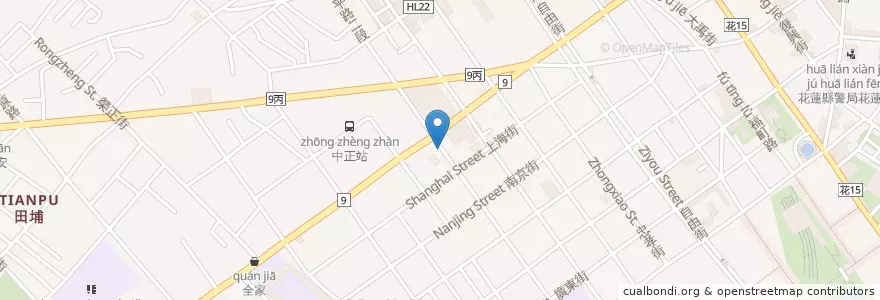 Mapa de ubicacion de 天梅海產店 en Taiwan, 臺灣省, Condado De Hualien, 花蓮市.