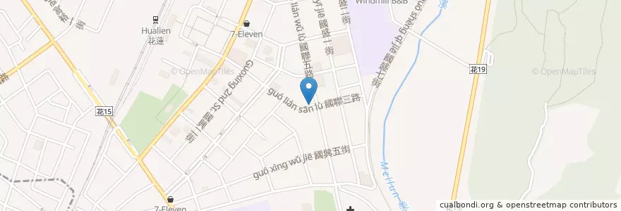 Mapa de ubicacion de 八方雲集 en Taiwán, Provincia De Taiwán, Condado De Hualien, 花蓮市.