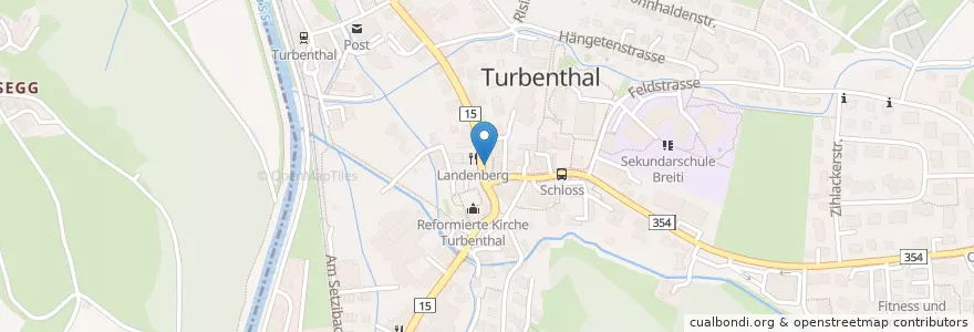 Mapa de ubicacion de Restauran Turbi en Svizzera, Zurigo, Bezirk Pfäffikon, Turbenthal.