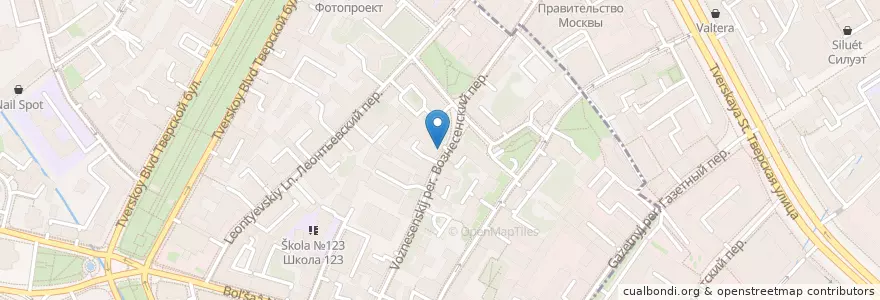 Mapa de ubicacion de Aziatsko-Tihookeansky Bank en Russia, Central Federal District, Moscow, Central Administrative Okrug, Presnensky District.