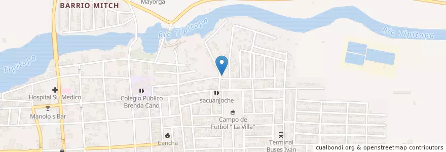 Mapa de ubicacion de Iglesia Enmanuel en Nicaragua, Departamento De Managua, Tipitapa (Municipio).