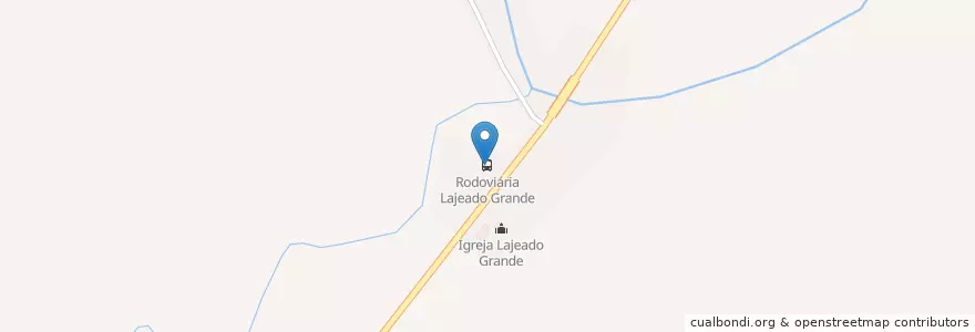 Mapa de ubicacion de Rodoviária Lajeado Grande en ブラジル, 南部地域, リオグランデ・ド・スル, Região Geográfica Imediata De Caxias Do Sul, Região Geográfica Intermediária De Caxias Do Sul, São Francisco De Paula.