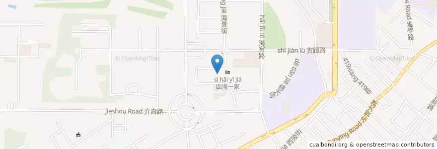 Mapa de ubicacion de 四海一家 en 타이완, 가오슝시, 쭤잉구.