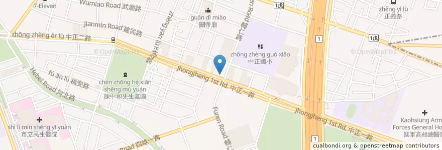 Mapa de ubicacion de MOS en Taiwán, Kaohsiung, 苓雅區.
