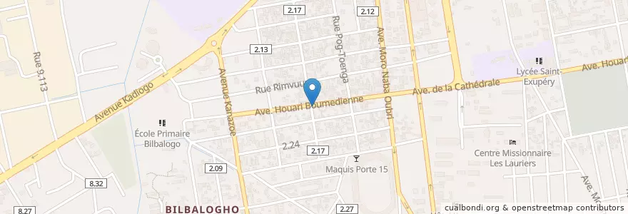 Mapa de ubicacion de Gare routière le Visionnaire en بورکینافاسو, Centre, Kadiogo, اوآگادوگو.