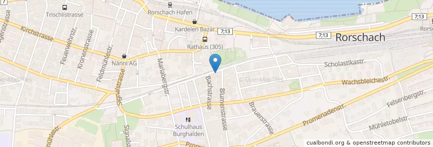 Mapa de ubicacion de Siri`s Restaurant im Angehrn en スイス, ザンクト・ガレン州, Wahlkreis Rorschach, Rorschach.